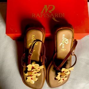 RAPISARDI Flower Sandals Made in Italy Size 6B NIB